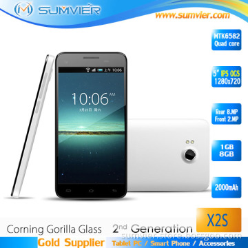 5inch IPS Ogs Display 1280*720 Mtk6582 Quad Core Android Smartphone (X2S 4 core)